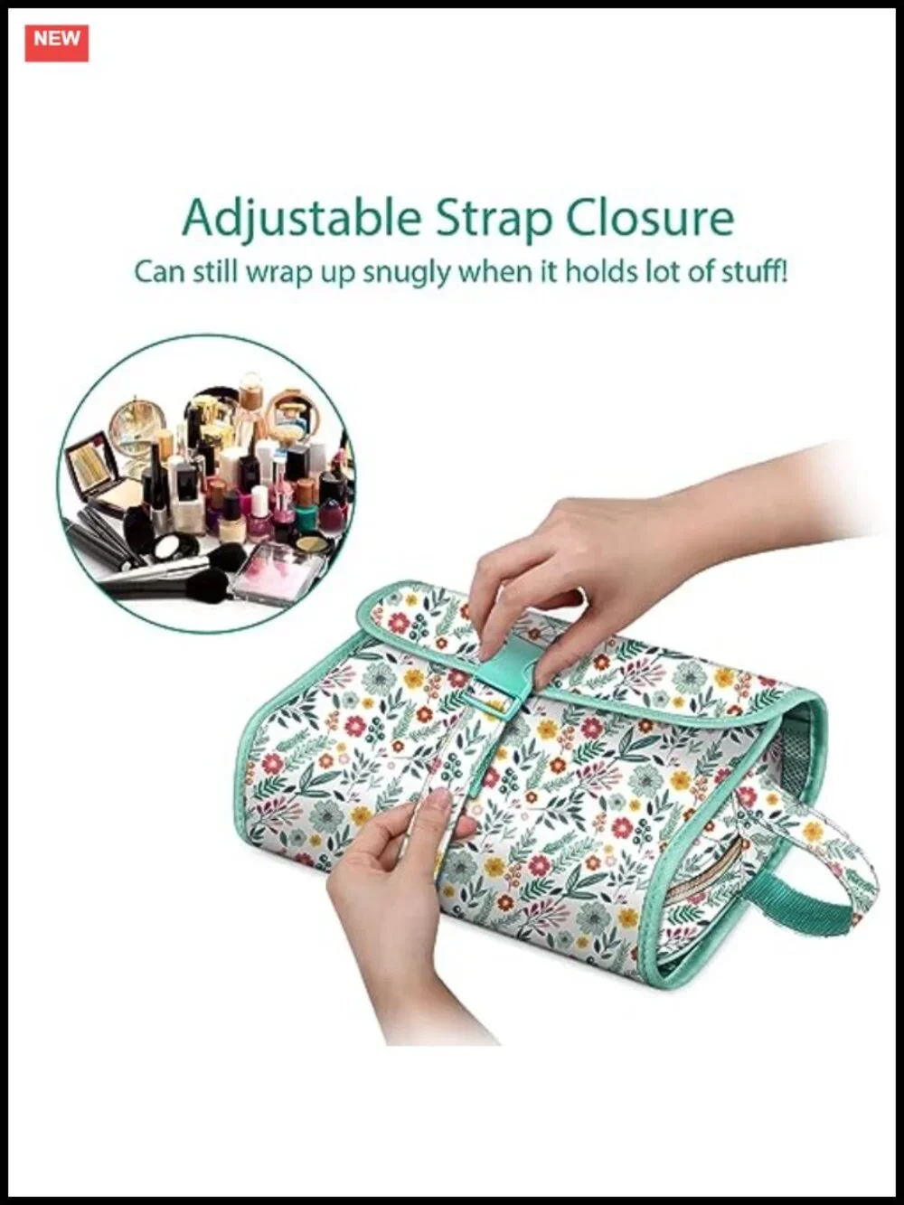 Large Hanging Water Resistant Toiletry Cosmetic Travel Bag Makeup Organizer